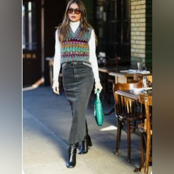 Vintage Embroidered Knit Vest Zip Up Animal Leopard Zebra - Picture 5 of 16